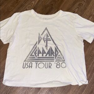 Def Leppard crop top
